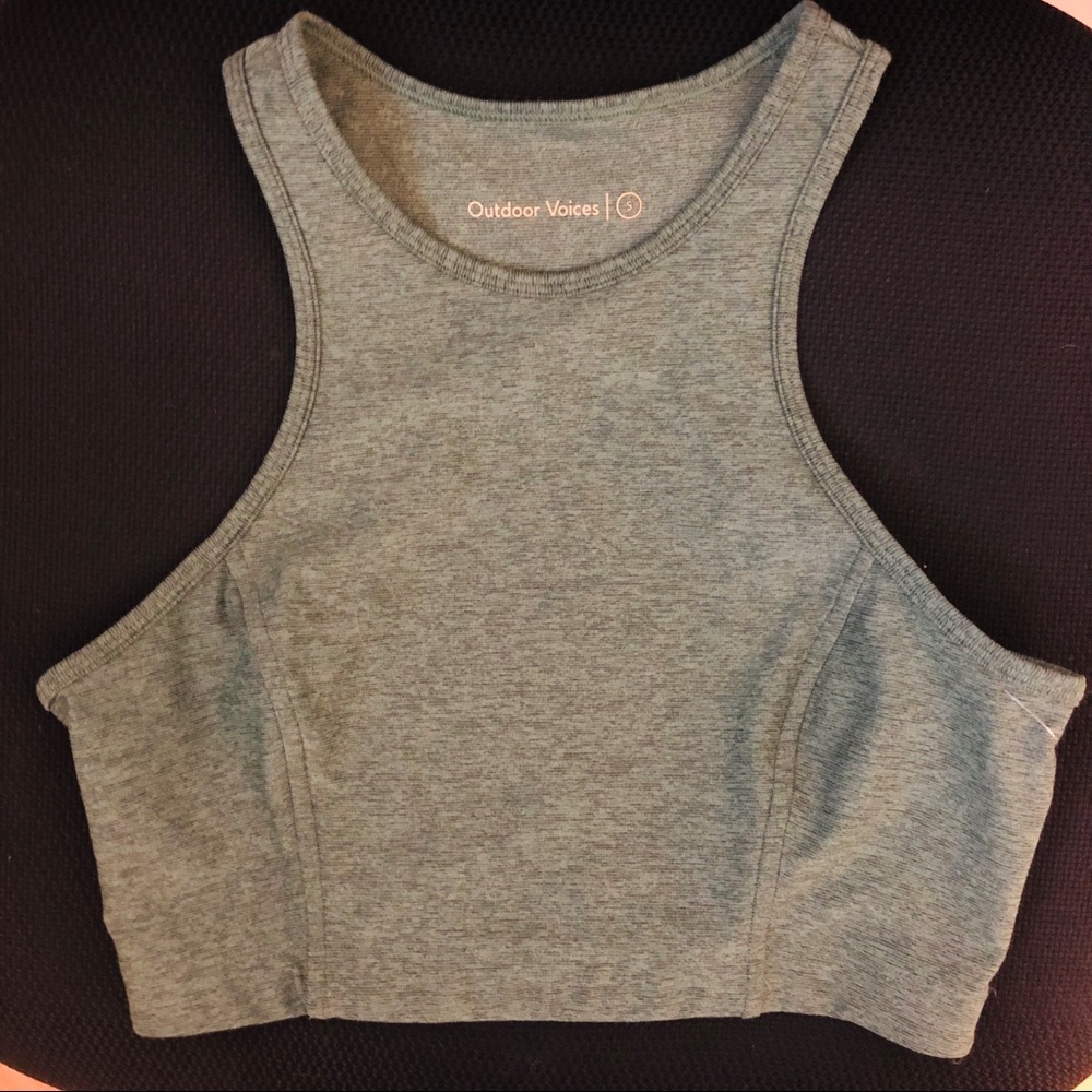 Outdoor Voices Athena crop tank Hunter Green